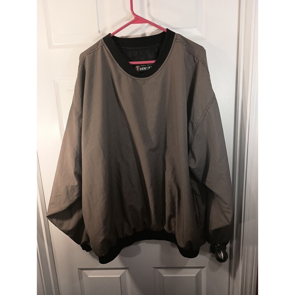 Divots Players Edition Top Size XXL Brown & Black Long Sleeve Lined